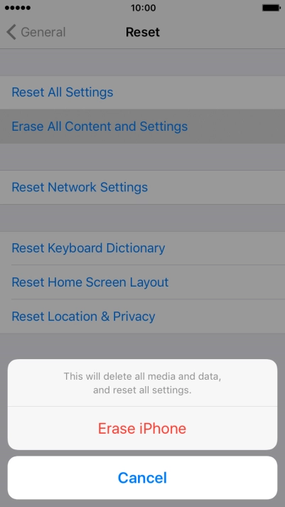 Press Erase iPhone. Press Erase iPhone.