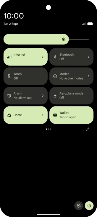 Press the settings icon. Press the settings icon.