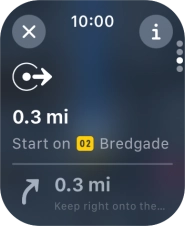 Press the end icon. Press the end icon.