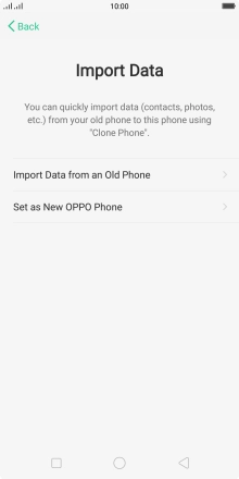 You can transfer the contents of another phone to your phone when it's activated for the first time and after a factory reset. When this screen is displayed, your phone is ready to transfer contents from another phone. You can transfer the contents of another phone to your phone when it's activated for the first time and after a factory reset. When this screen is displayed, your phone is ready to transfer contents from another phone.