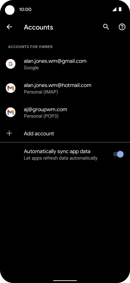 Press the indicator next to Press the indicator next to