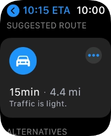 Press the required route. Press the required route.
