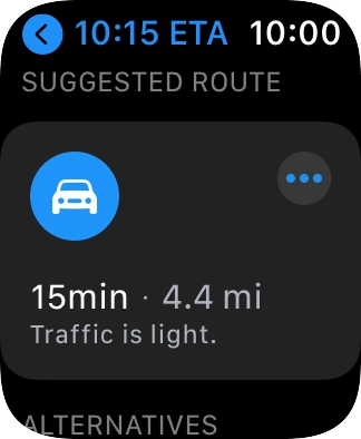 Press the required route. Press the required route.