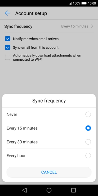 Press the required setting. Press the required setting.