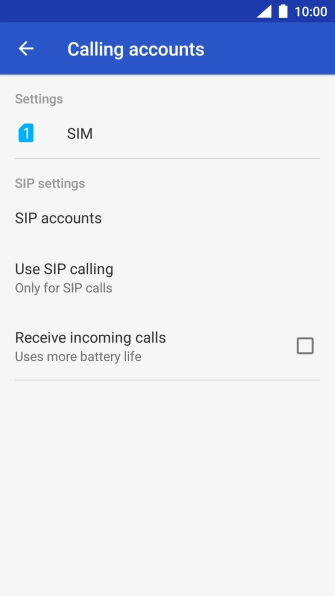 Press the required SIM. Press the required SIM.