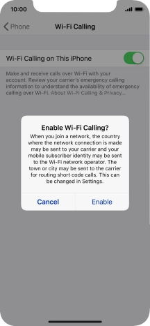 If you turn on the function, press Enable. If you turn on the function, press Enable.