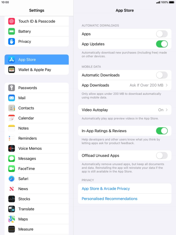 Press the indicator next to Press the indicator next to