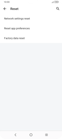 Press Factory data reset. Press Factory data reset.