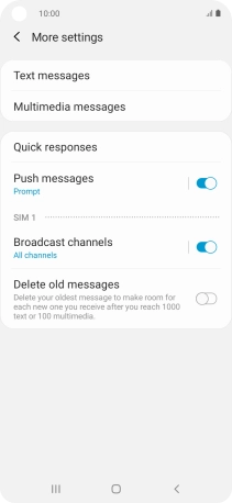 Press Text messages. Press Text messages.