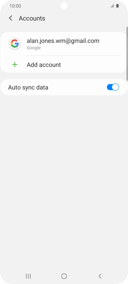 Press the required account. Press the required account.