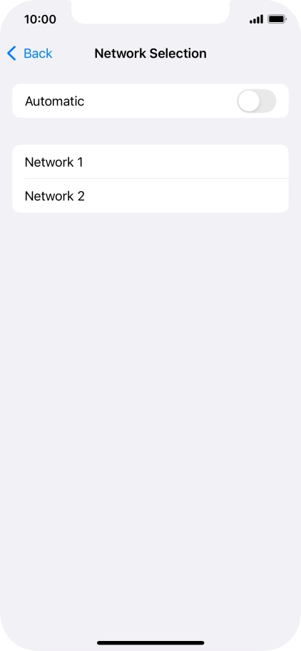 If you turn off the function, press the required network. If you turn off the function, press the required network.