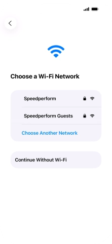 Press the required Wi-Fi network. Press the required Wi-Fi network.