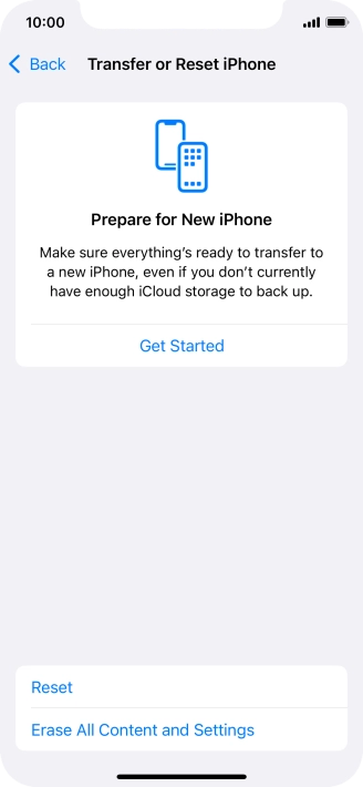 Press Reset. Press Reset.