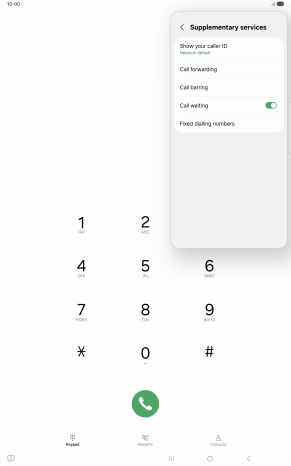 Press Call forwarding. Press Call forwarding.