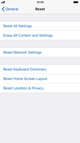 Press Reset All Settings. Press Reset All Settings.