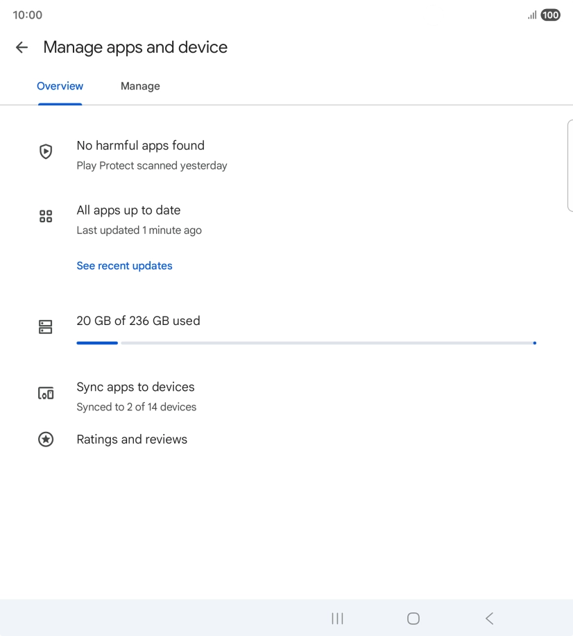 Press Manage. Press Manage.