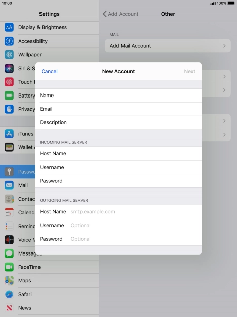 Press Host Name and key in the name of your email provider's outgoing server. Please note that if you can't send email messages when using your email provider's outgoing server, key in smtp.vodafone.net.au (Vodafone's outgoing server). Press Host Name and key in the name of your email provider's outgoing server. Please note that if you can't send email messages when using your email provider's outgoing server, key in smtp.vodafone.net.au (Vodafone's outgoing server).