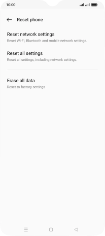 Press Erase all data. Press Erase all data.