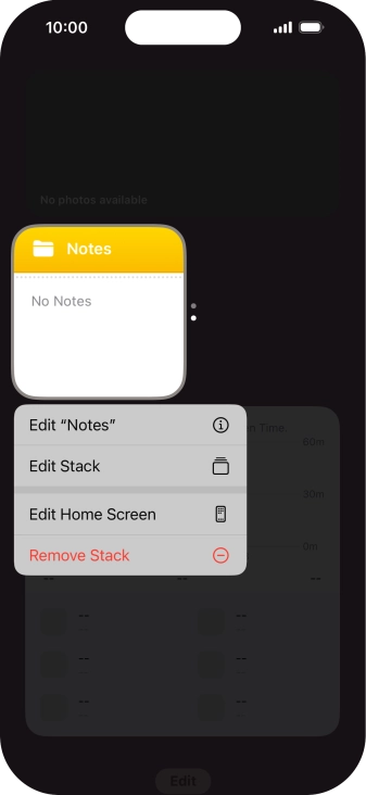 Press Edit Stack. Press Edit Stack.