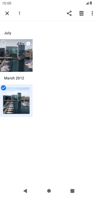 Press the required pictures or videos. Press the required pictures or videos.