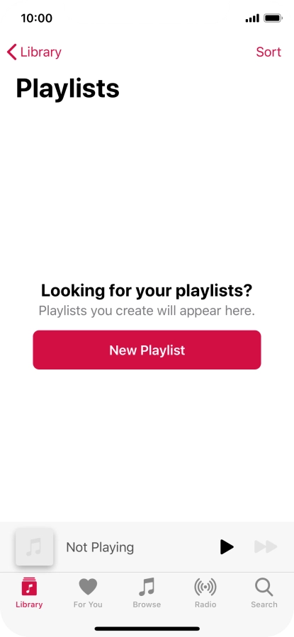 Press New Playlist. Press New Playlist.