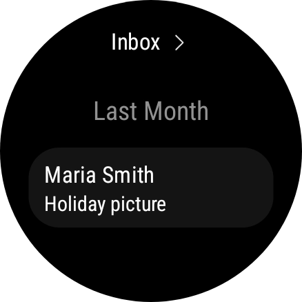 Press the required email message to read it. Press the required email message to read it.