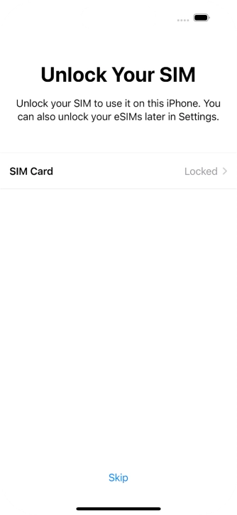 Press SIM Card. Press SIM Card.