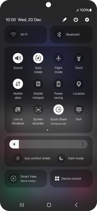 Press the settings icon. Press the settings icon.