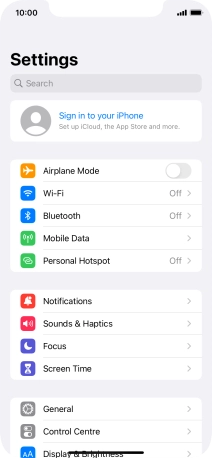 Press Sign in to your iPhone. Press Sign in to your iPhone.