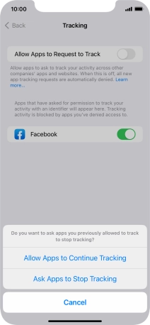If you turn off the function, press the required setting. If you turn off the function, press the required setting.