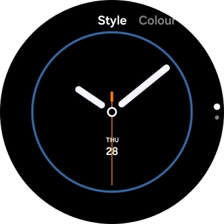 Slide your finger on the screen to change between the different designs. Slide your finger on the screen to change between the different designs.