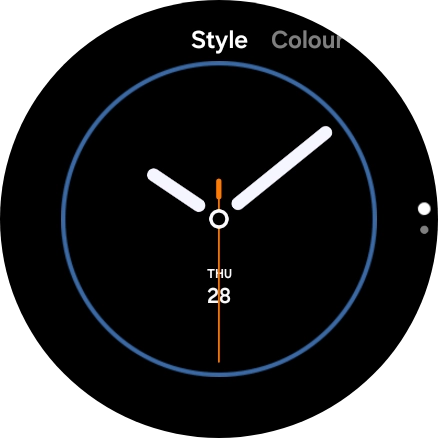 Slide your finger on the screen to change between the different designs. Slide your finger on the screen to change between the different designs.