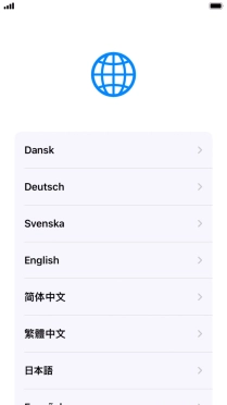 Press the required language. Press the required language.