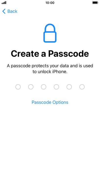Press Passcode Options. Press Passcode Options.