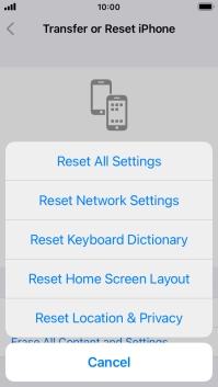 Press Reset All Settings. Press Reset All Settings.