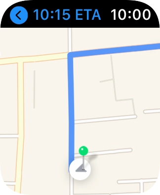 Turn the Digital Crown to zoom in or out on the map. Turn the Digital Crown to zoom in or out on the map.