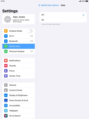 Press the required network mode. Press the required network mode.