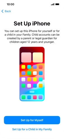 Press Set Up for Myself. Press Set Up for Myself.