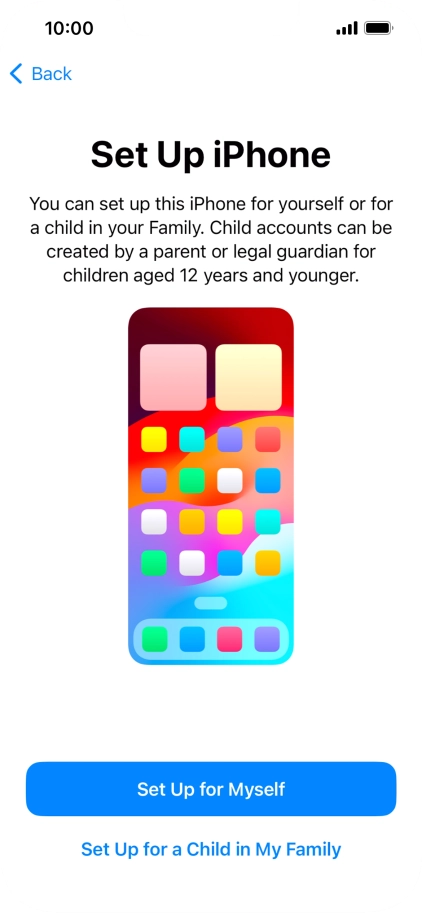 Press Set Up for Myself. Press Set Up for Myself.