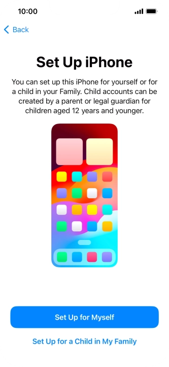 Press Set Up for Myself. Press Set Up for Myself.