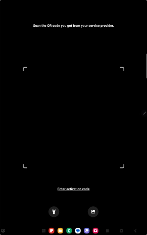 Place the QR code you've received inside the tablet camera frame to scan the code. Place the QR code you've received inside the tablet camera frame to scan the code.