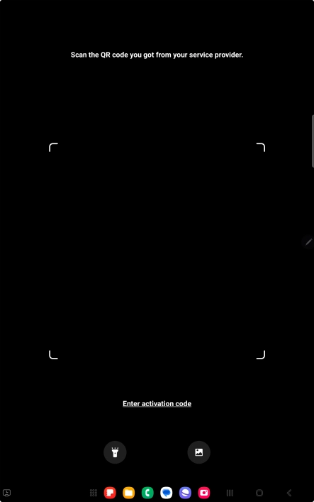 Place the QR code you've received inside the tablet camera frame to scan the code. Place the QR code you've received inside the tablet camera frame to scan the code.