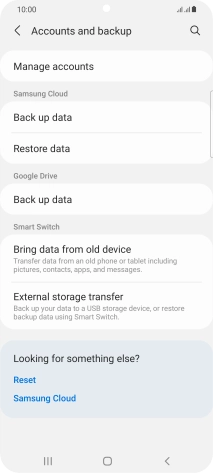 Press Manage accounts. Press Manage accounts.