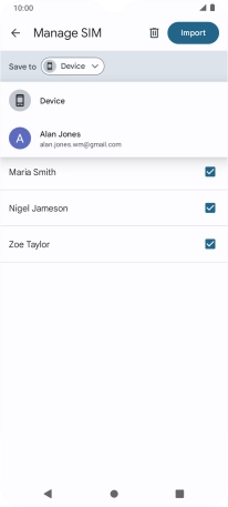 Press the required Google account. Press the required Google account.