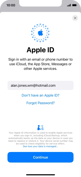 Press Continue. Press Continue.