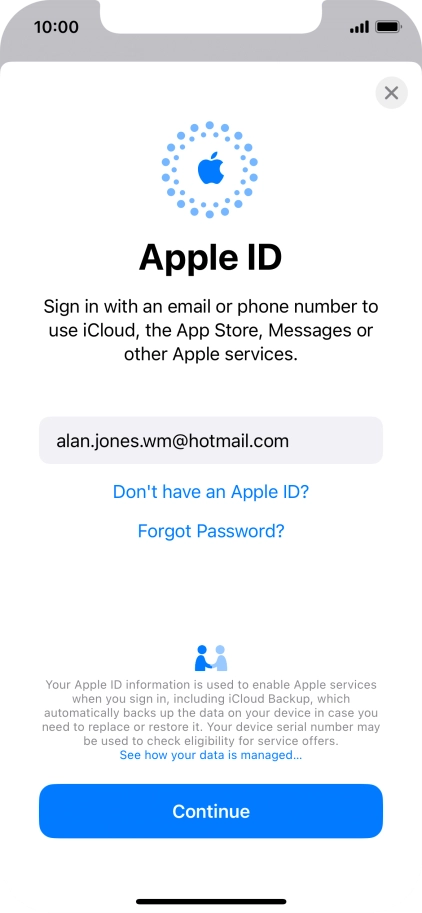 Press Continue. Press Continue.