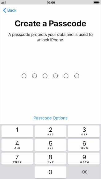 Press Passcode Options. Press Passcode Options.