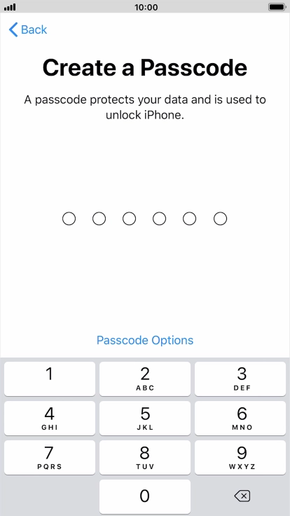 Press Passcode Options. Press Passcode Options.