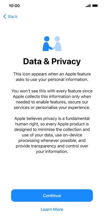 Press Continue. Press Continue.