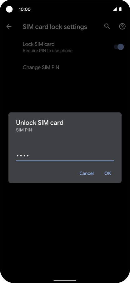 Key in your PIN and press OK. Key in your PIN and press OK.